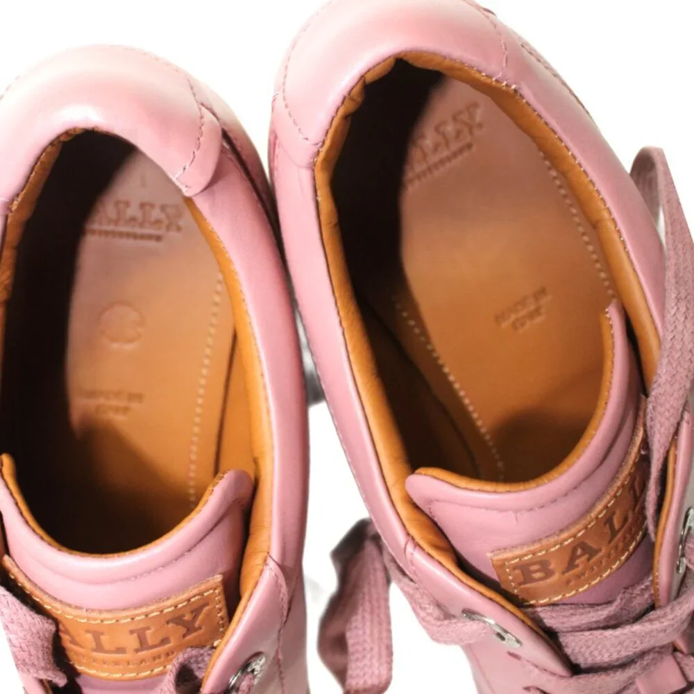Bally Fridia Pink Blush Lace-Up Vamp Sneaker Size 37 (US 6.5)